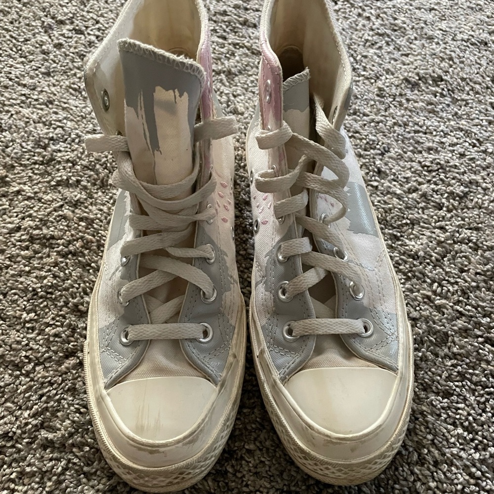 Converse High-Top Sneakers - Gray and White